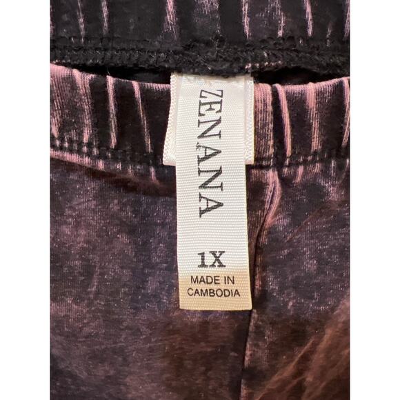 Zenana Leggings Womens 1X Pink Jean Look Jeggings Cotton Spandex Stretch Pants - Picture 4 of 8